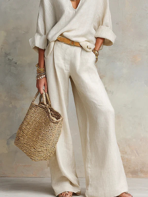 TARA · CONJUNTO RESORT DE LINO NATURAL
