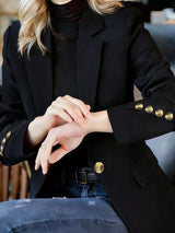 Blazer formal con solapa y un botón