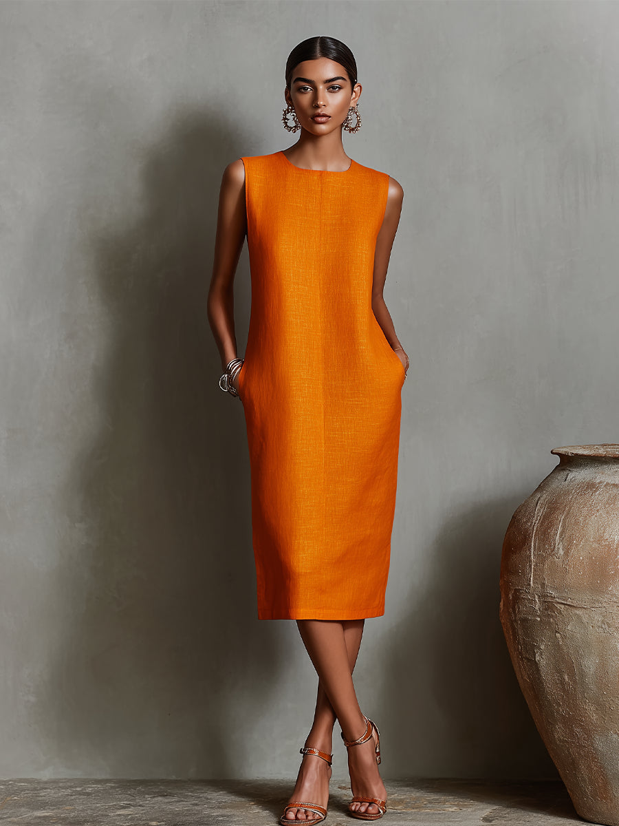 Vestido de verano fácil de lino