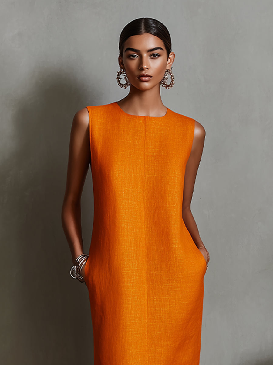Vestido de verano fácil de lino