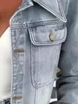 Cazadora vaquera cropped chic