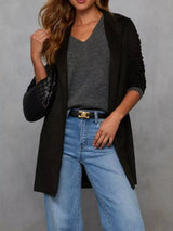 Blazer largo abierto con solapa