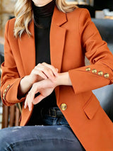 Blazer formal con solapa y un botón