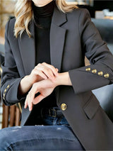Blazer formal con solapa y un botón