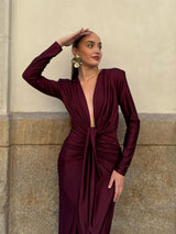 Vestido Nudo Fruncido