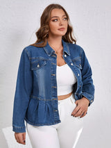 Cazadora vaquera con peplum