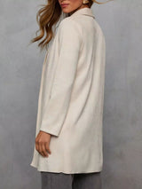 Blazer largo abierto con solapa