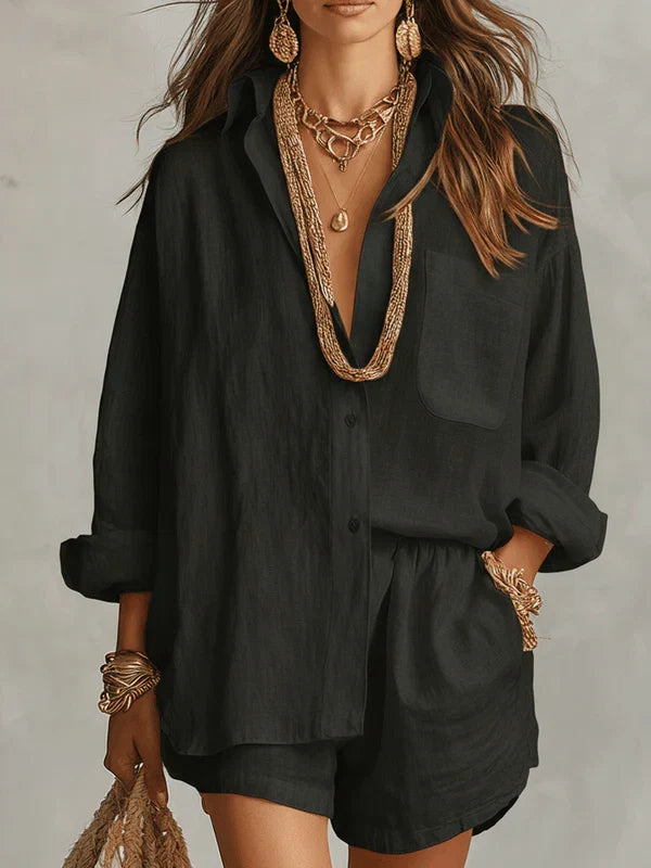 BIANCA · CONJUNTO BOHO DE LINO