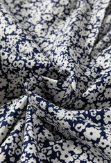 Blusa estampado floral con cuello en V y manga larga