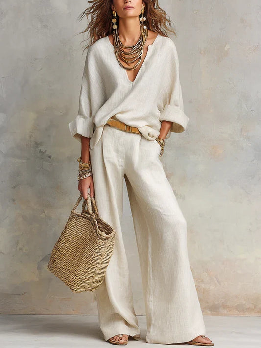 TARA · CONJUNTO RESORT DE LINO NATURAL