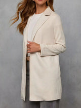 Blazer largo abierto con solapa