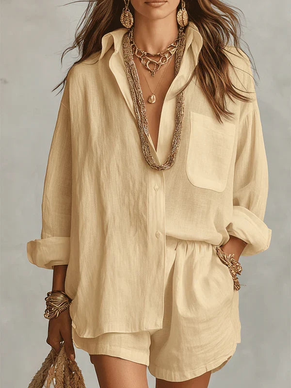 BIANCA · CONJUNTO BOHO DE LINO