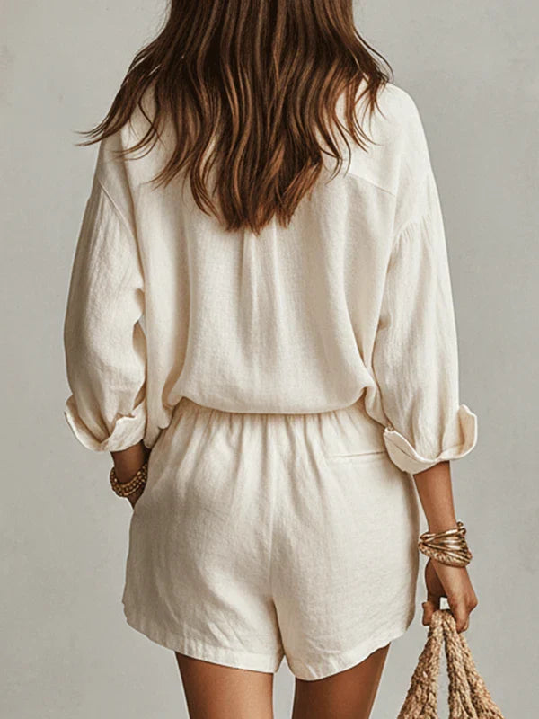 BIANCA · CONJUNTO BOHO DE LINO