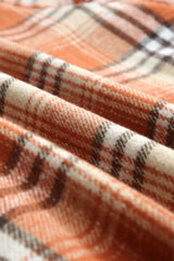 Chaqueta con capucha de cuadros