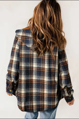 Chaqueta con capucha de cuadros