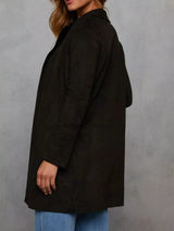 Blazer largo abierto con solapa