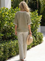 Amélia | Conjunto Suelto de Verano con Pantalón Fluido