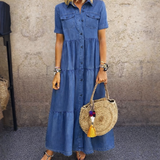 Elizabeth | Vestido Midi Vaquero con Botones