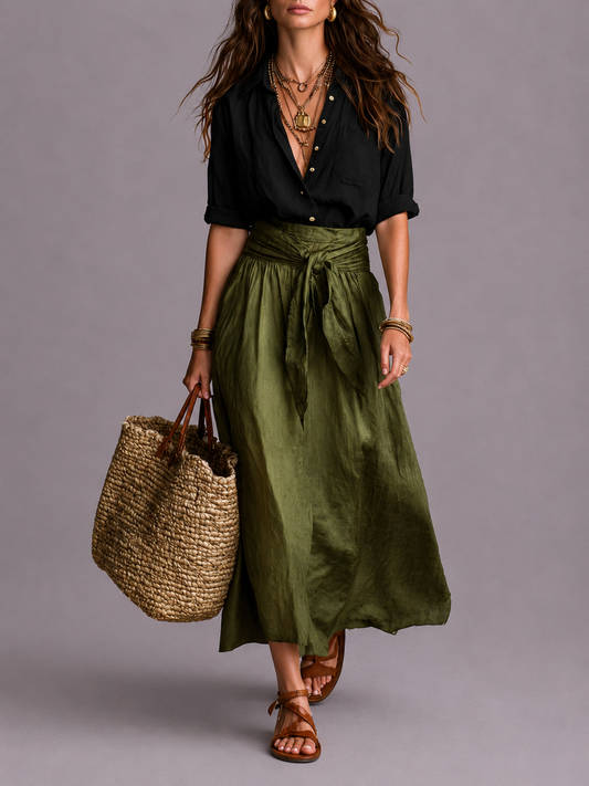 VERA | Elegante Conjunto Falda Midi