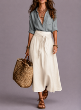 VERA | Elegante Conjunto Falda Midi