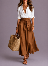 VERA | Elegante Conjunto Falda Midi