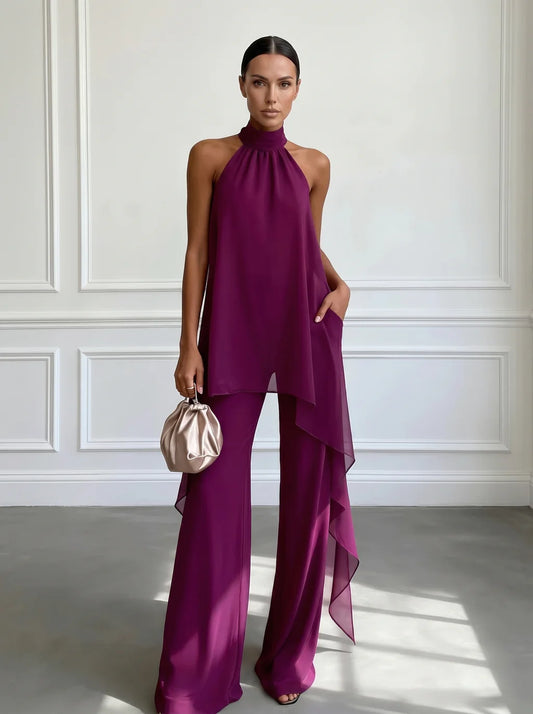 CLARA - Conjunto Elegante Cuello Halter