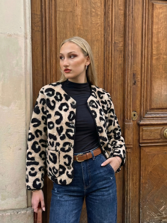 Chaqueta Borreguito Animal Print