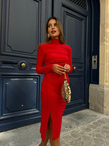 Vestido Midi Plumas
