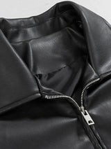 Mauro | Chaqueta de Piel Sintética Negra