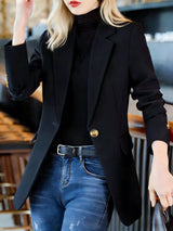 Blazer formal con solapa y un botón