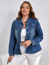 Cazadora vaquera con peplum