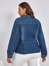 Cazadora vaquera con peplum
