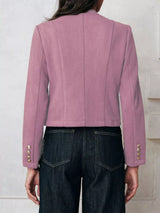 Blazer cuello redondo con botones