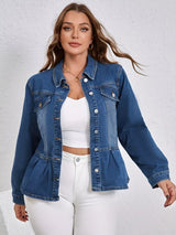 Cazadora vaquera con peplum