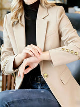 Blazer formal con solapa y un botón