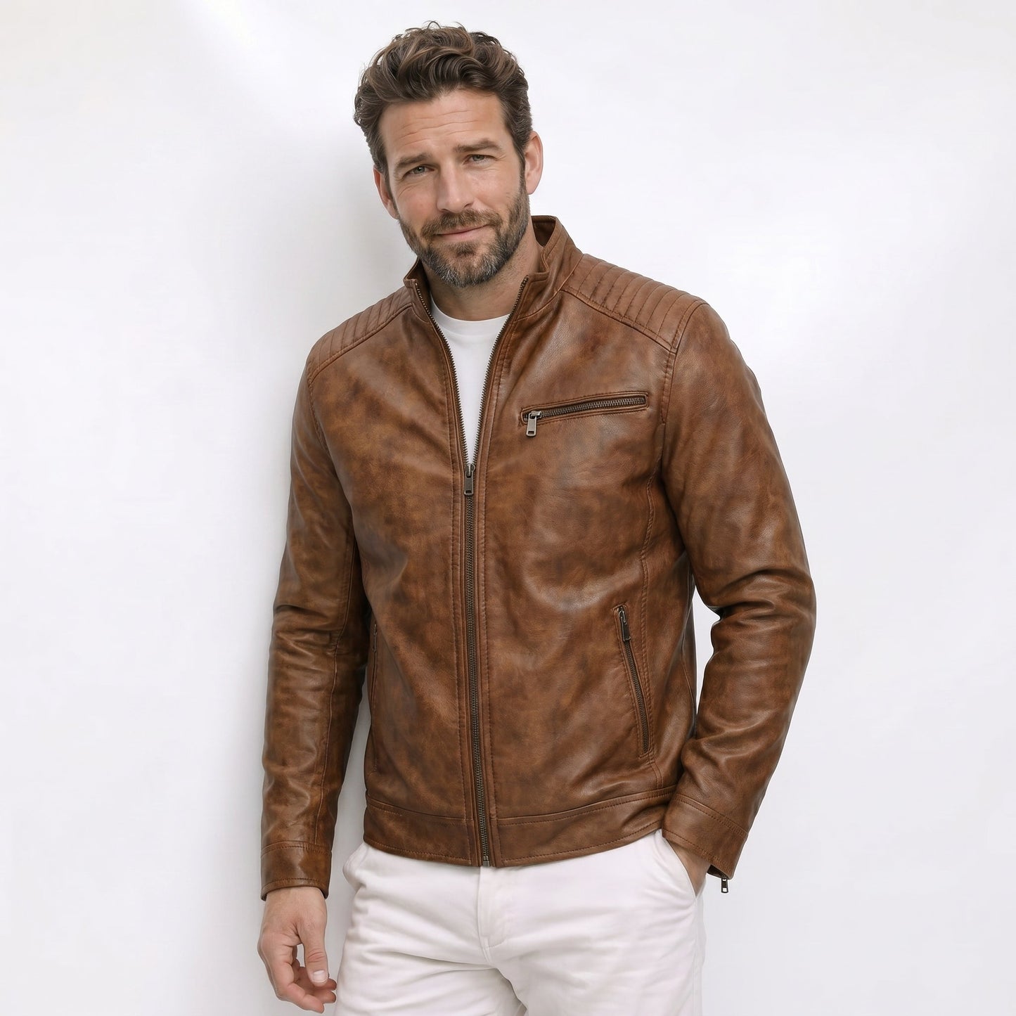 Mario™ | Chaqueta de cuero sintético