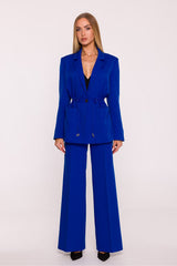 Blazer oversize de un botón con bolsillos de parche
