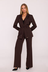 Blazer oversize de un botón con bolsillos de parche