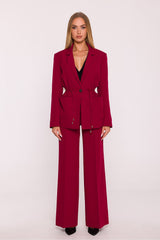 Blazer oversize de un botón con bolsillos de parche