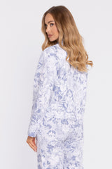 Chaqueta estampado floral con bolsillos