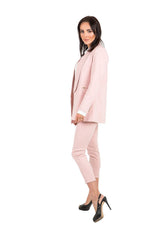 Blazer abierto con solapa y bolsillos