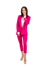 Blazer abierto con solapa y bolsillos