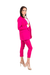 Blazer abierto con solapa y bolsillos