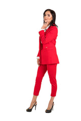 Blazer abierto con solapa y bolsillos
