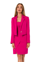 Blazer cropped de un botón con solapa