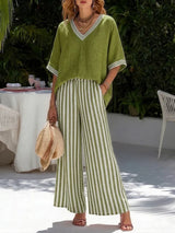 Amélia | Conjunto Suelto de Verano con Pantalón Fluido